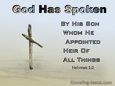 Hebrews 1:2 God Has Spoken By His Son (gray)